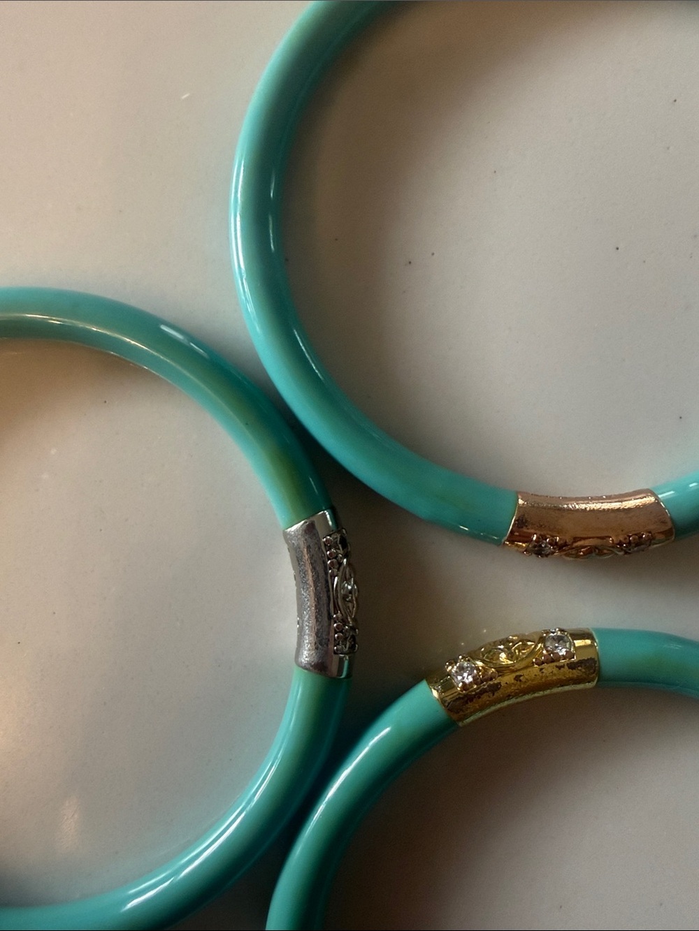Budhagirl three kings all weather bangles in Turquoise - Picture 4 of 7
